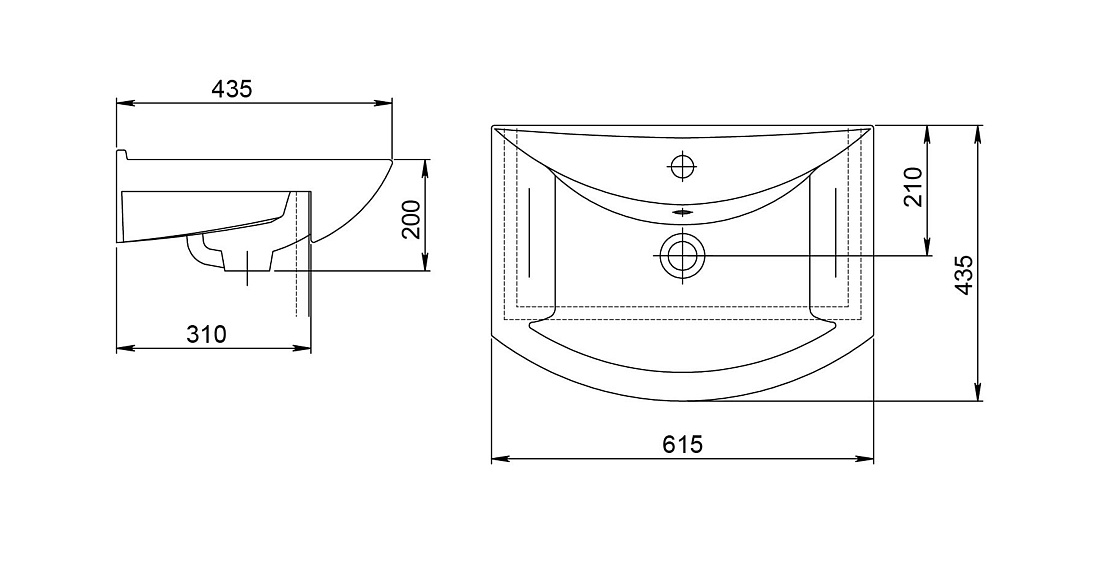 Тумба с раковиной Francesca Доминго 60 напольная, 2 двери, белая