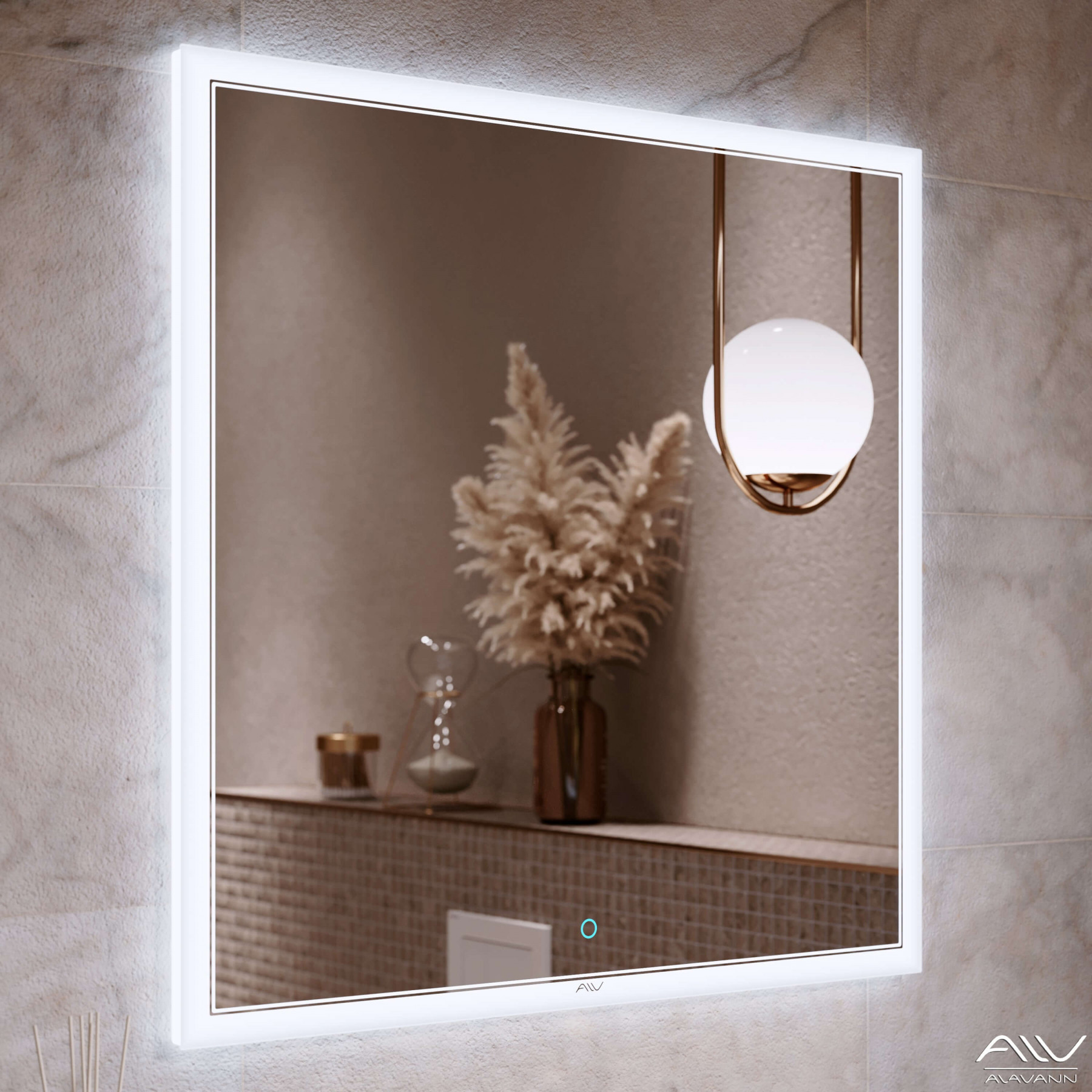 Зеркало Alavann Emma 70 свет, сенсор