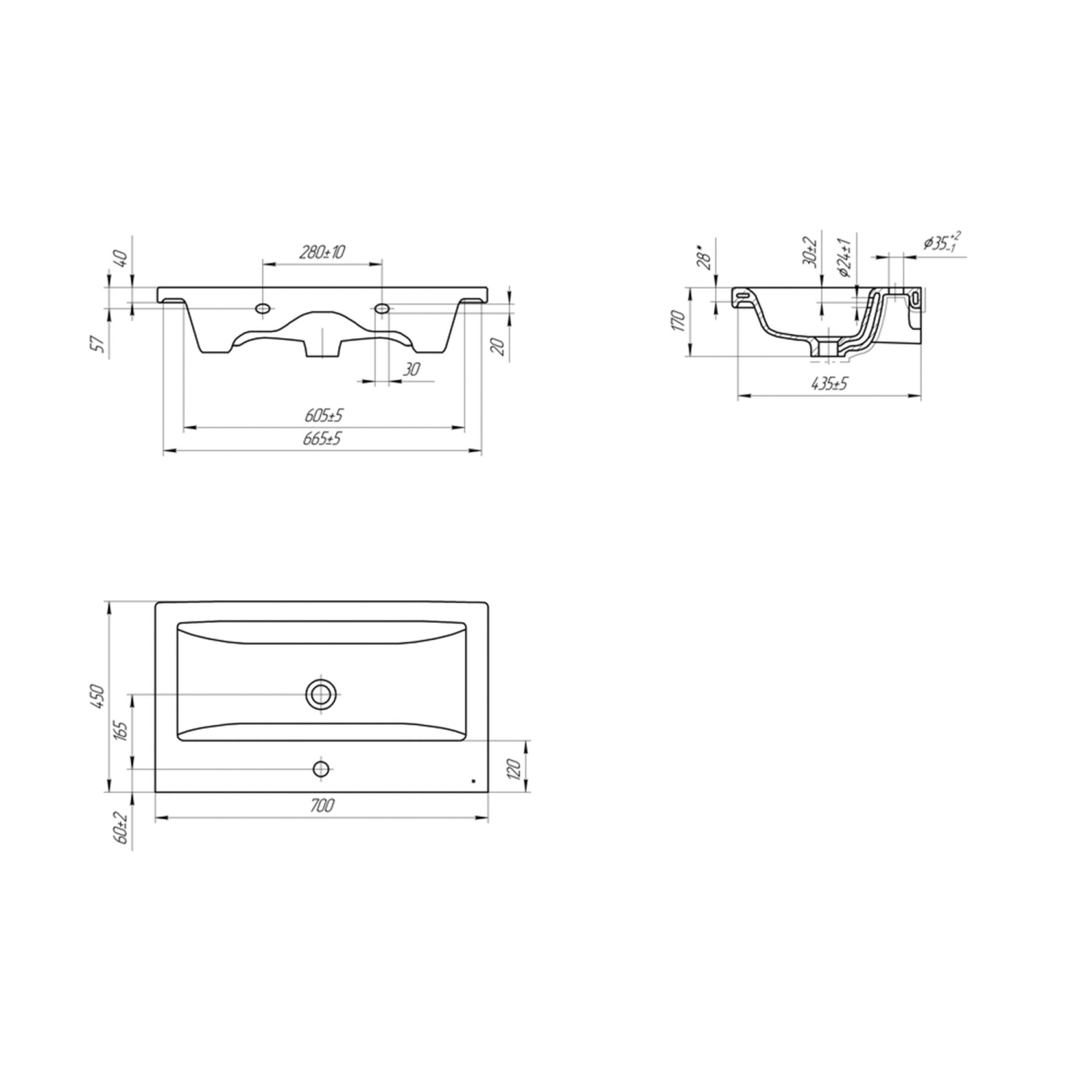 Тумба подвесная Vigo Finlay 700-0-1 с раковиной Como 70, 1 ящик, белый