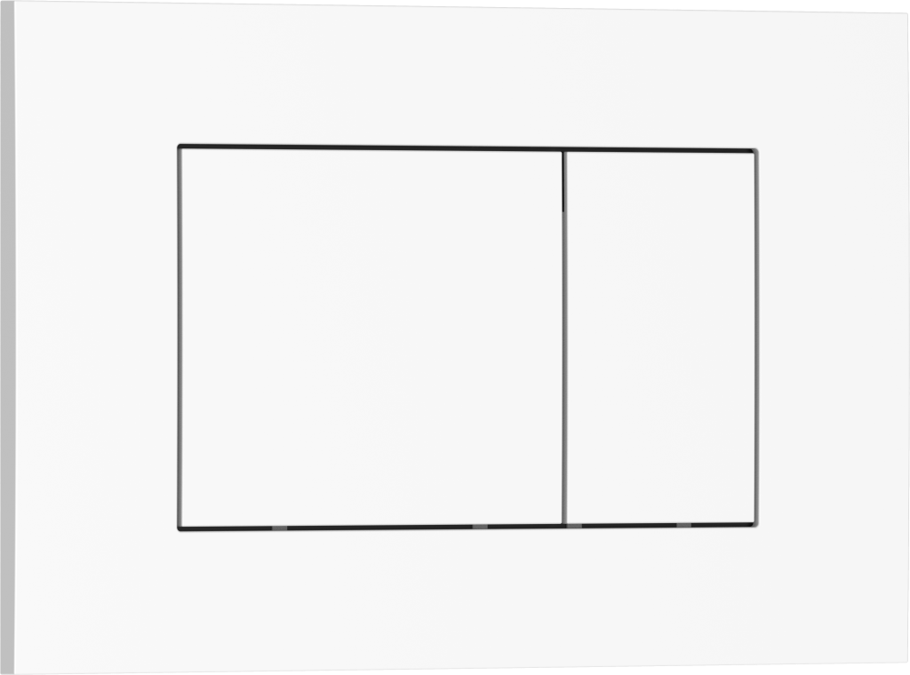 Кнопка смыва Iberica Blanca ESTI-S ABS-пластик стекло, механическая, белый глянцевый