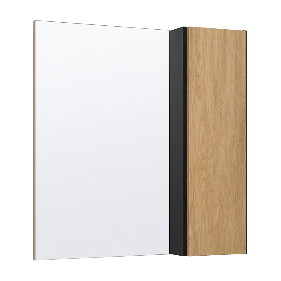 Зеркало с шкафчиком Runo Мальта 70 дуб черный
