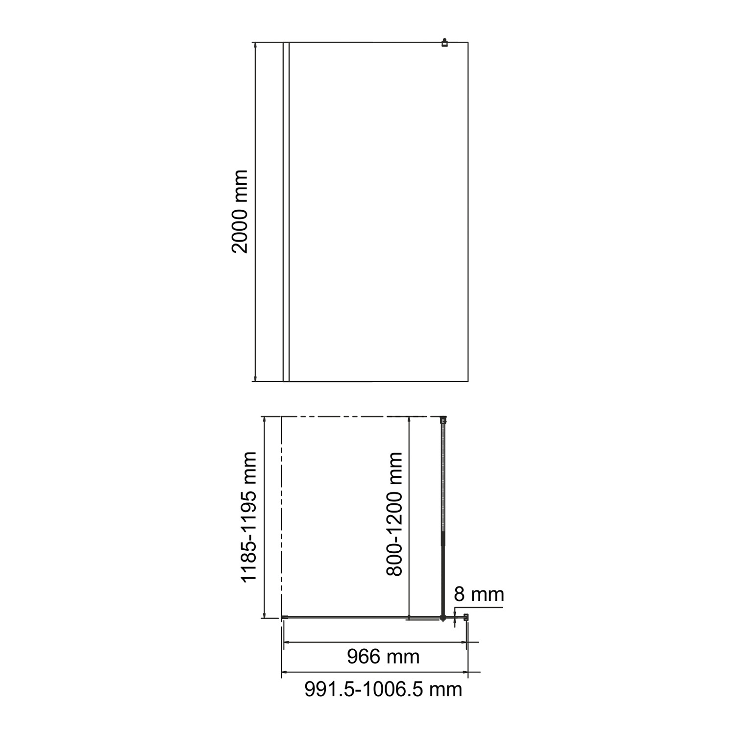 Душевая перегородка WasserKRAFT Rur 30W44GR-MR, графит