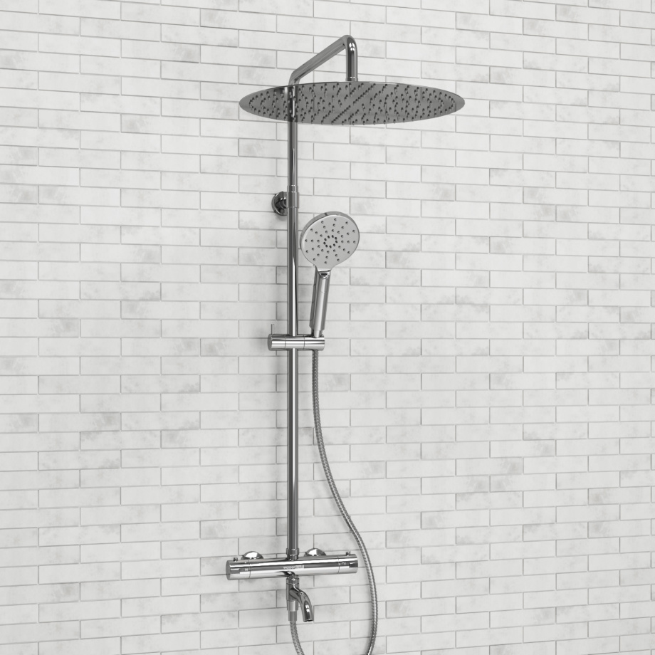 Душевая стойка WasserKraft A188.117.127.010.CH Thermo хром