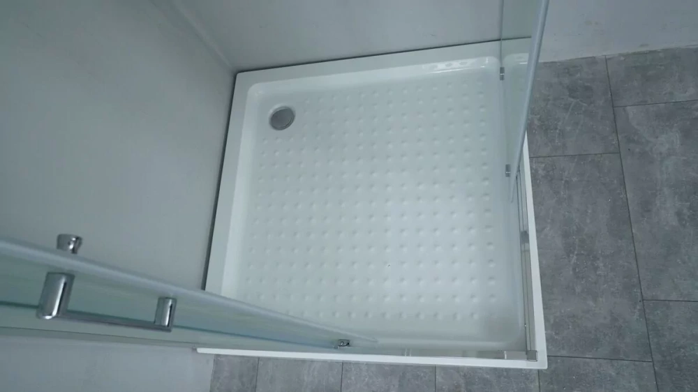 Душевой уголок Timo TL-1102 Fabric Glass, матовый, 100х100, квадратный, с низким поддоном, хром от магазина Vanna-Vanna.ru!