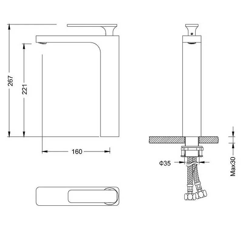 Смеситель для раковины Timo Torne 4311/17F золото матовое