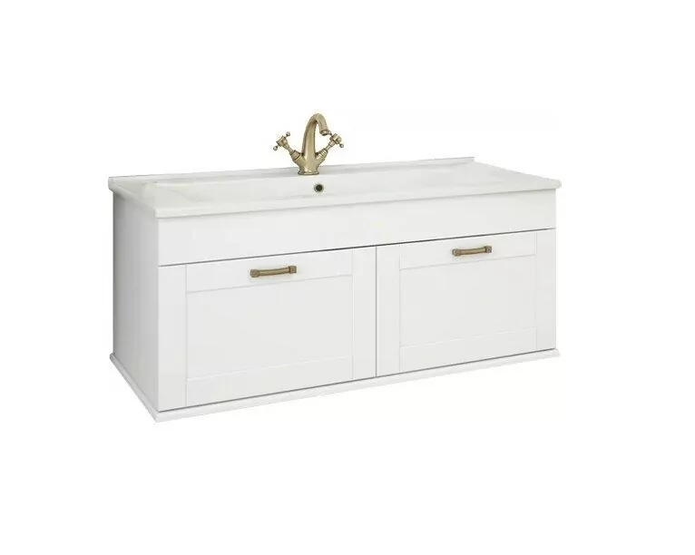 Тумба с раковиной Sanflor Ванесса 105 подвесная, белая от магазина Vanna-Vanna.ru!