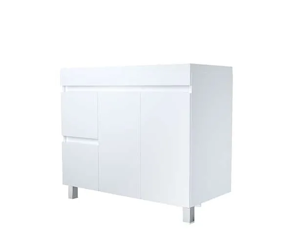 Тумба напольная 1Marka Cube 75Н 2в.я 1д с раковиной Анита 75, 2 ящика, 1 дверь, белый от магазина Vanna-Vanna.ru!