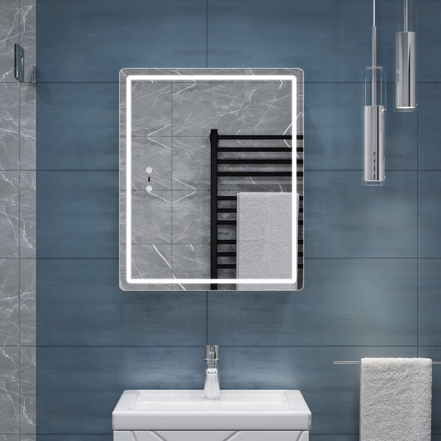 Зеркало Vigo Geometry Step 500 свет, сенсор, антизапотевание