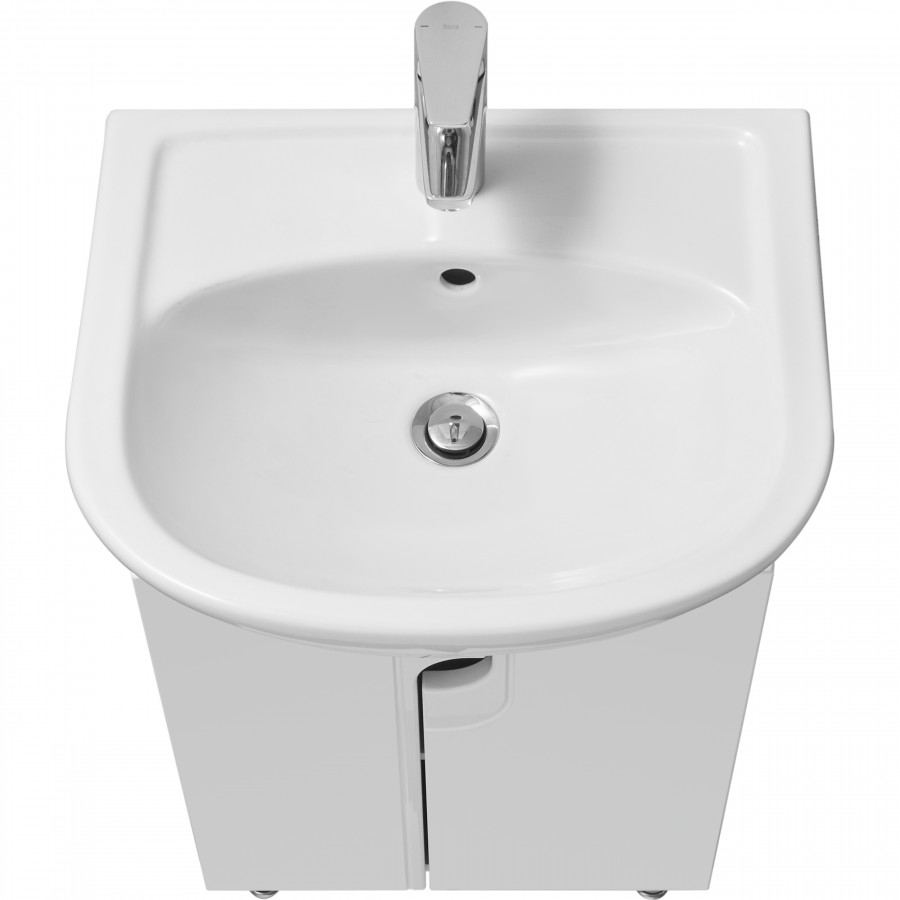 Тумба с раковиной Aquaton Панда 50 напольная, белая