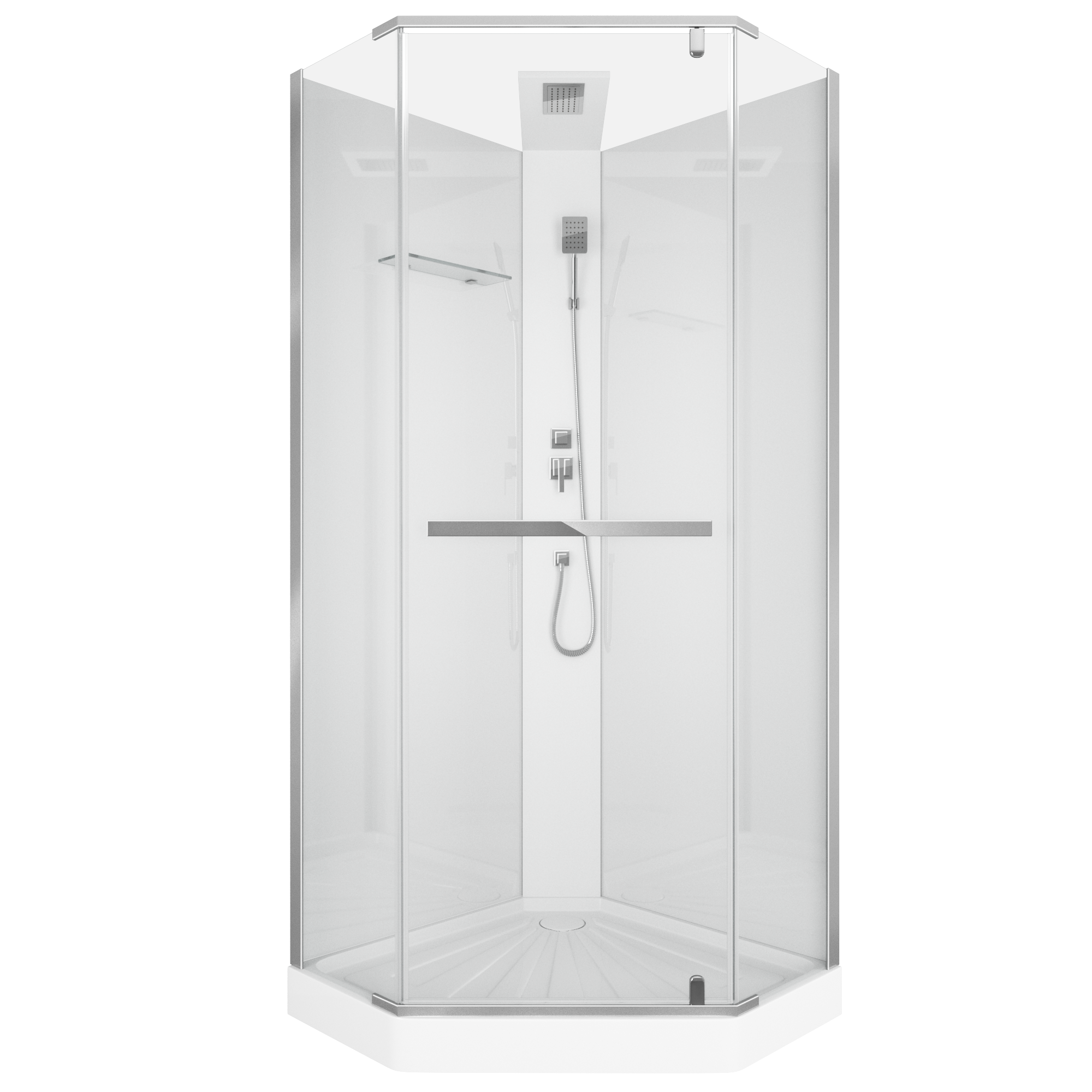 Душевая кабина Ceruttispa CHIKA901T без крыши (90x90x215-225)