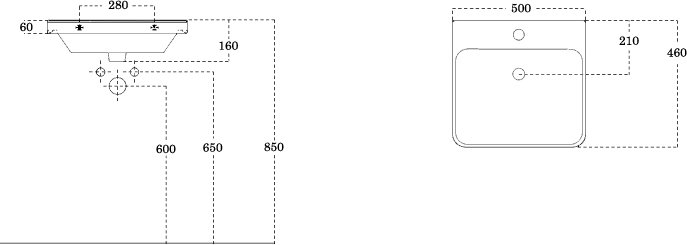 Тумба с раковиной напольная Dreja Luxury Plus 50 см, белый