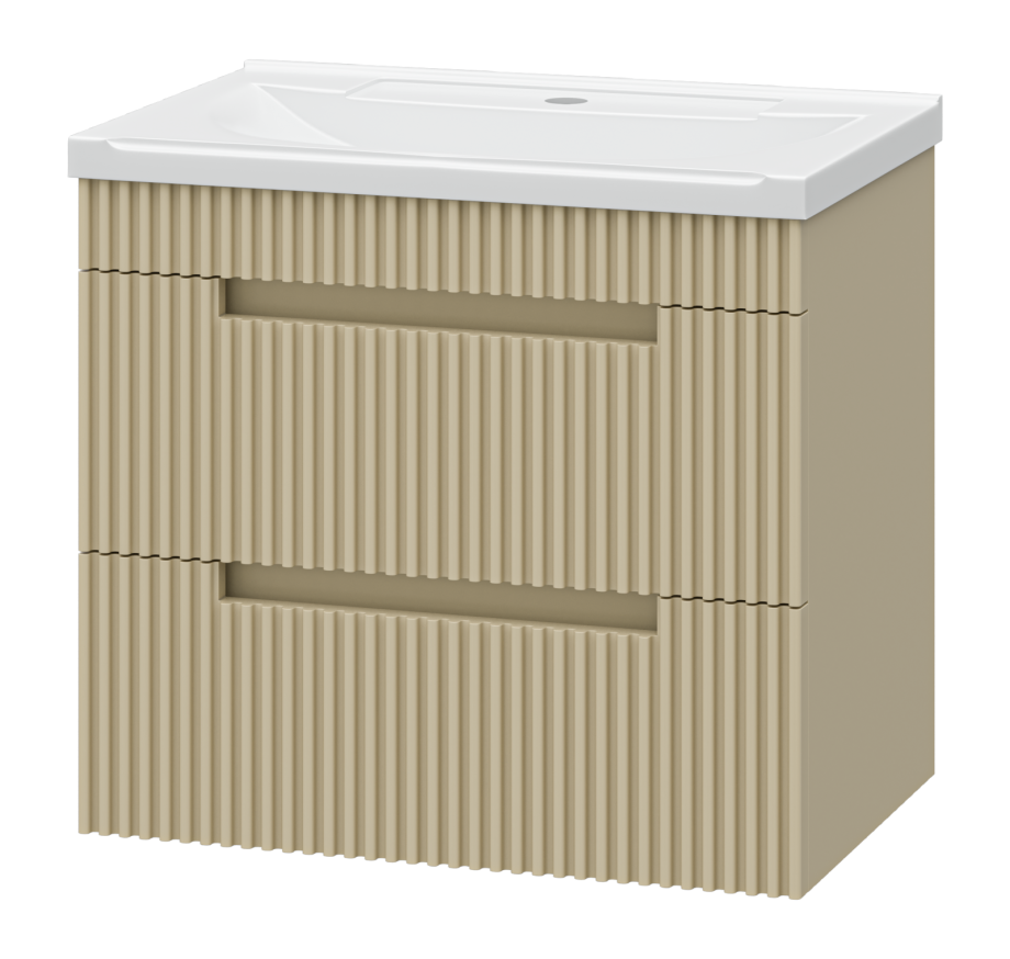 Тумба с раковиной Brevita Ariana 60 подвесная, капучино