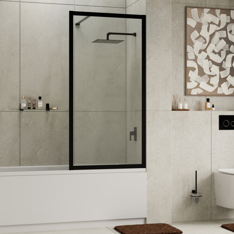 Стеклянная шторка WasserKraft Abens 20W01-80 MB Fixed WasserSchutz профиль черный