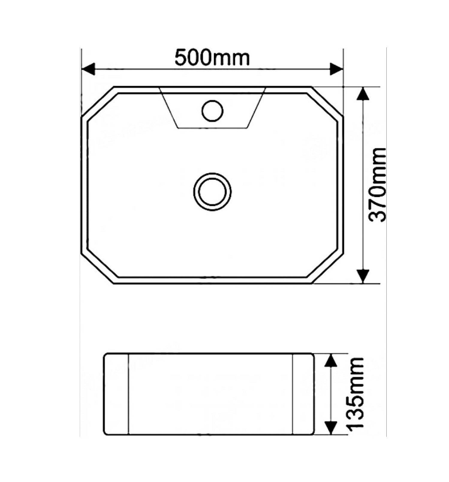 Раковина SantiLine SL-1083 накладная, белая