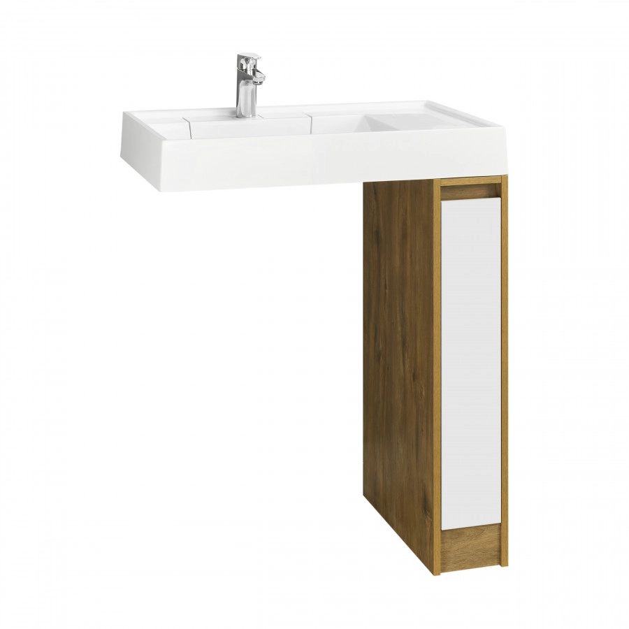 Тумба под раковину AQUATON Лондри 20 Дуб Рустикальный/белый
