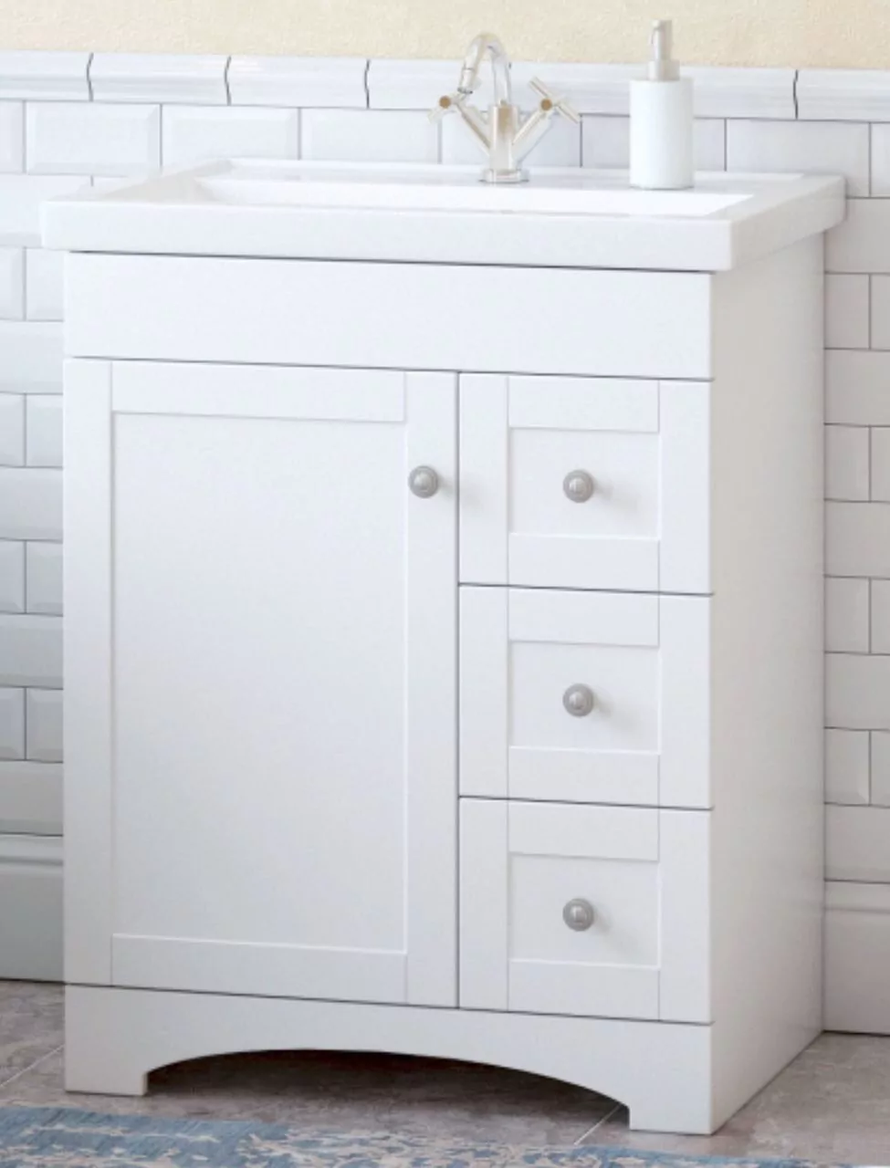 Мебель для ванной Corozo Техас 70 комплект, напольный, белый