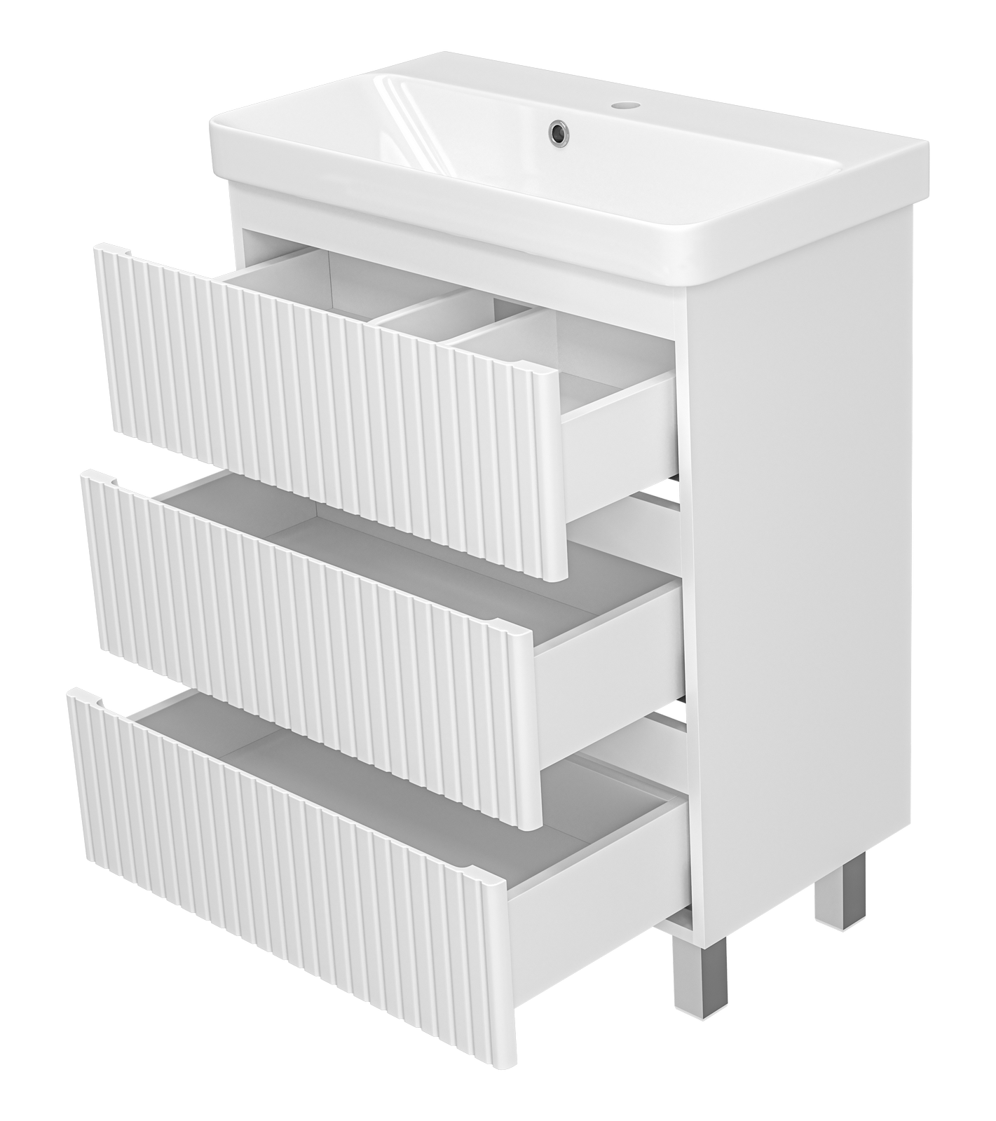 Тумба с раковиной Brevita Victory 70 напольная, белый