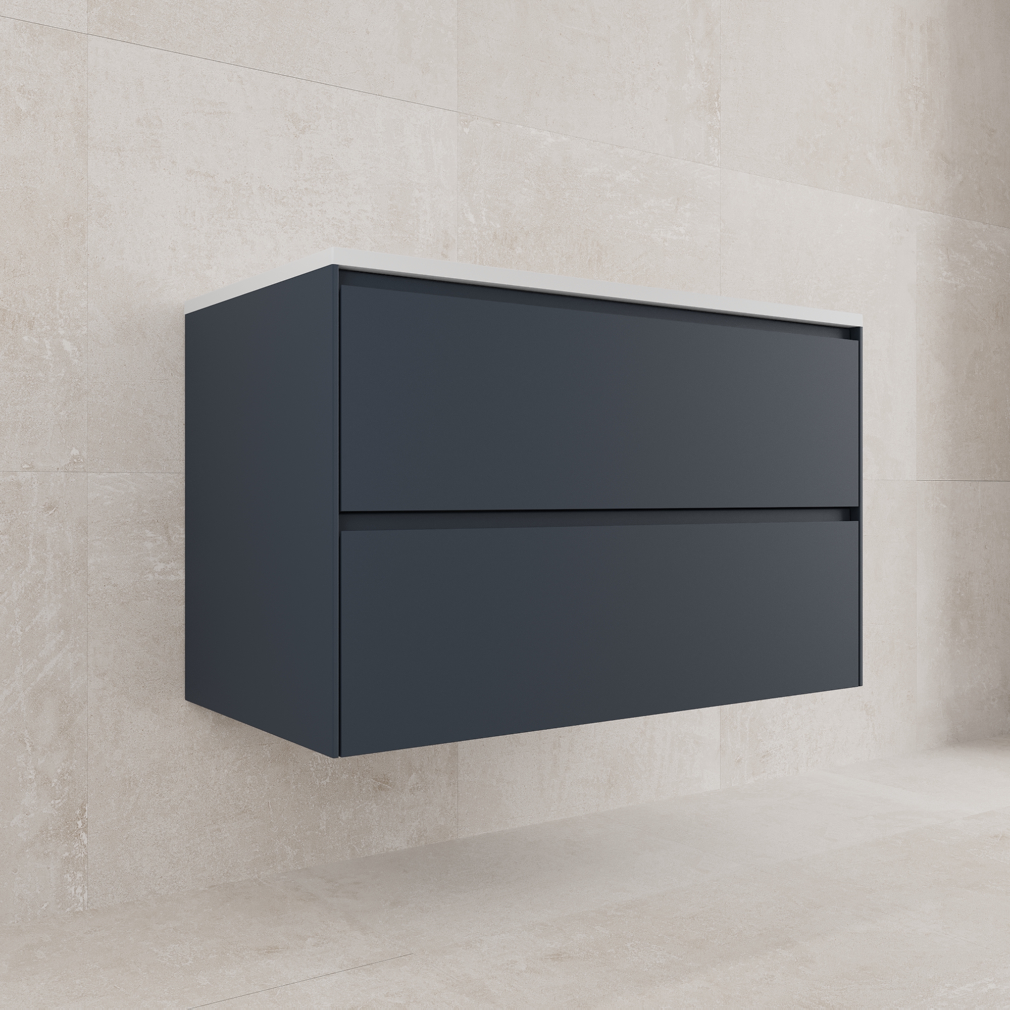 Тумба подвесная Style Line Лима 90 с раковиной Line 90, 2 ящика, графит