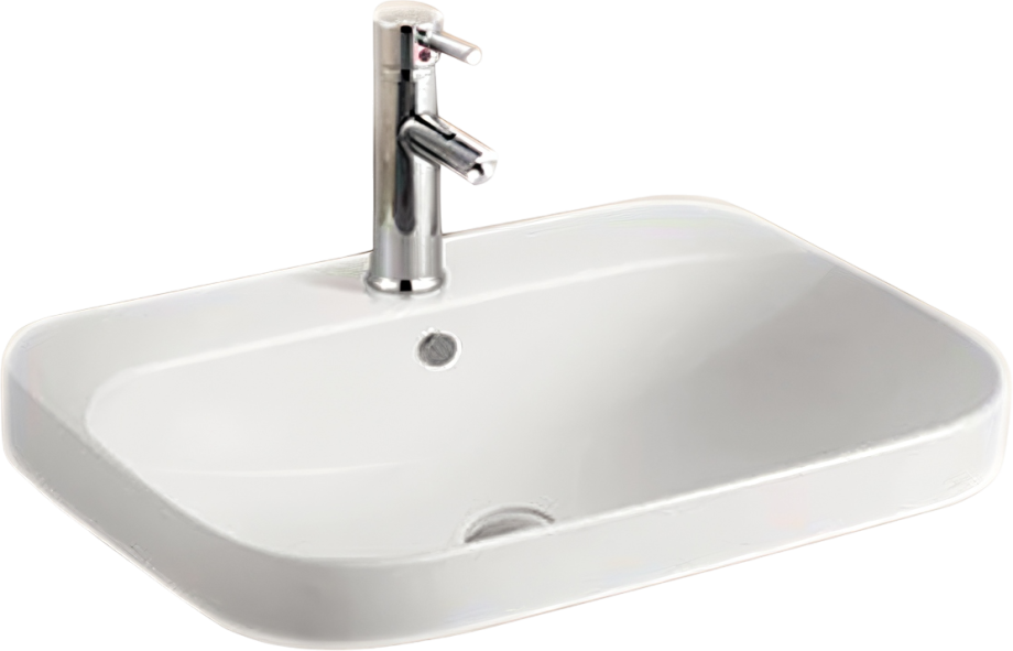 Раковина SantiLine SL-2108 встраиваемая сверху, белая