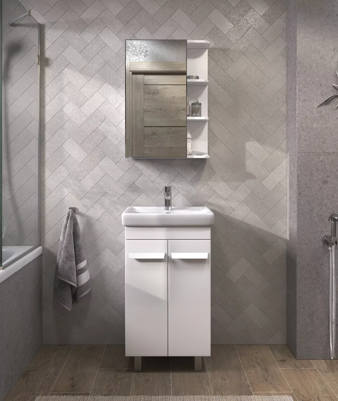 Зеркало-шкаф Vigo Nova 50 L белый