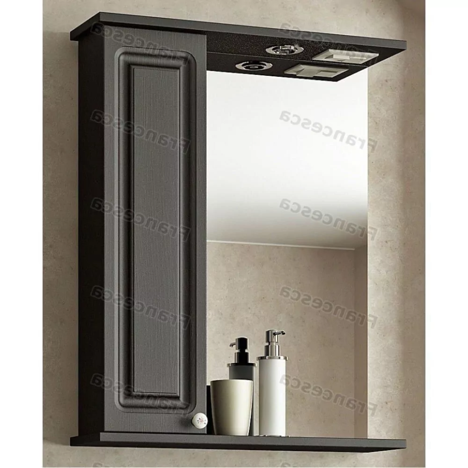 Зеркало с шкафчиком Francesca Империя 55 L свет, венге