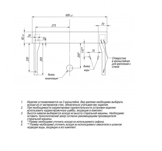 Раковина Санта Луна 60х60 белая