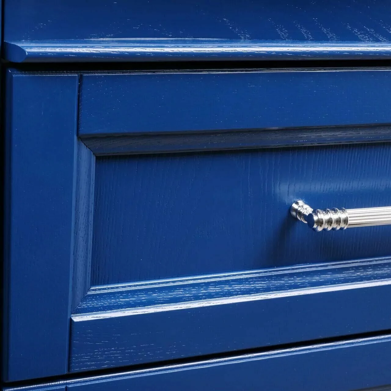 Мебель для ванной ValenHouse Эстетика 80, комплект, напольный, синий, фурнитура хром