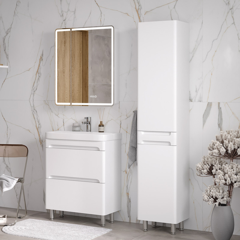 Пенал EQUIL Nice 40 напольный L/R белый