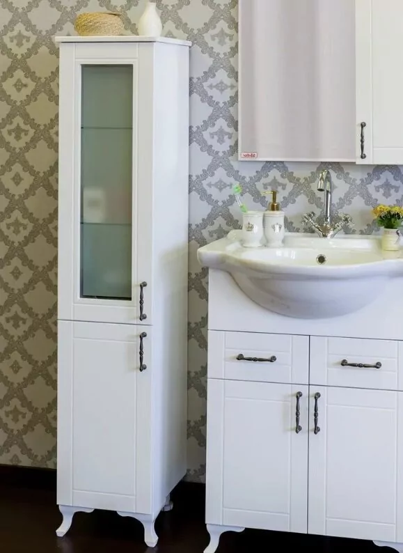 Пенал Sanflor Глория 30 L напольный, белый матовый