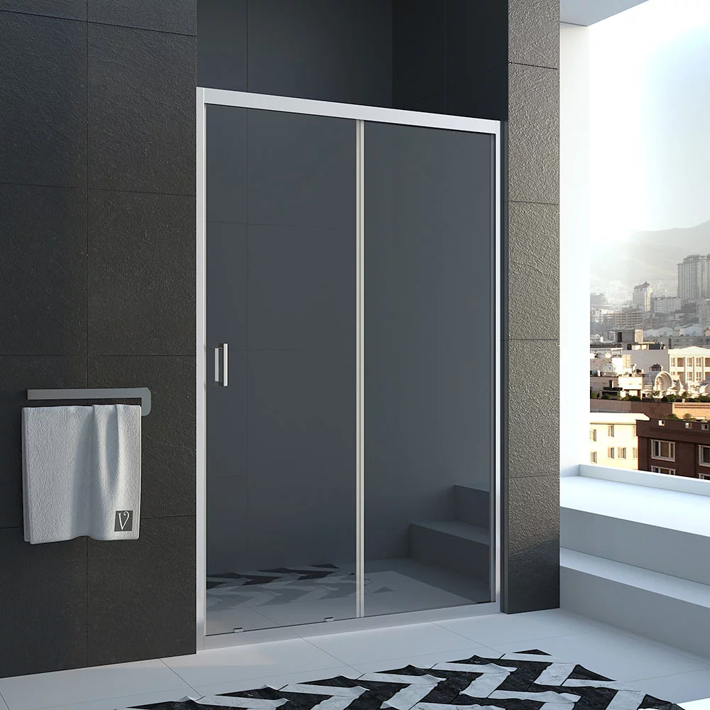 Душевая дверь Veconi Vianno VN-46, 1250x1850, хром, стекло прозрачное