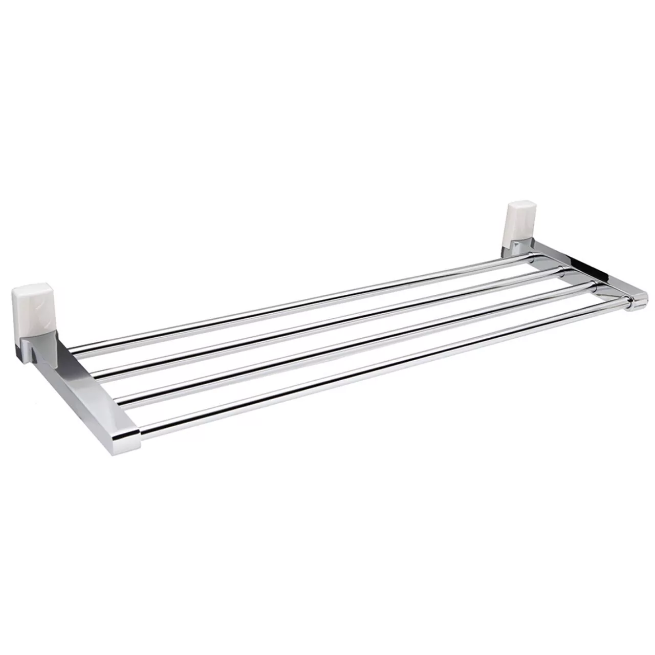 Полка для полотенец WasserKraft Leine K-5011WHITE хром, белый