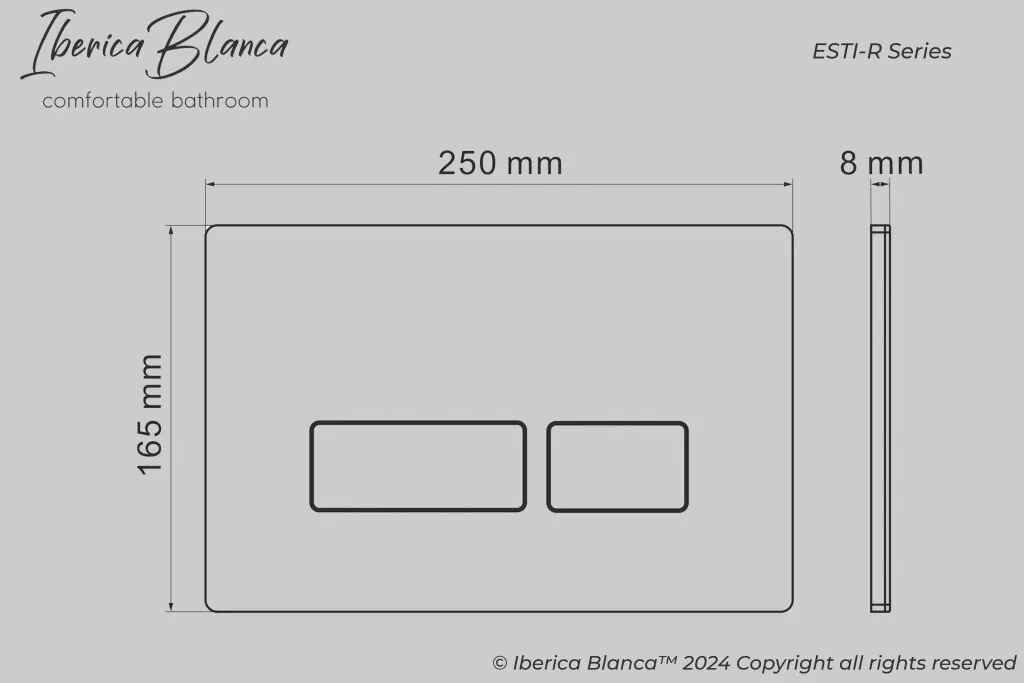 Кнопка смыва Iberica Blanca ESTI-R IB.B021.005.000 механическая, золото матовое от магазина Vanna-Vanna.ru!