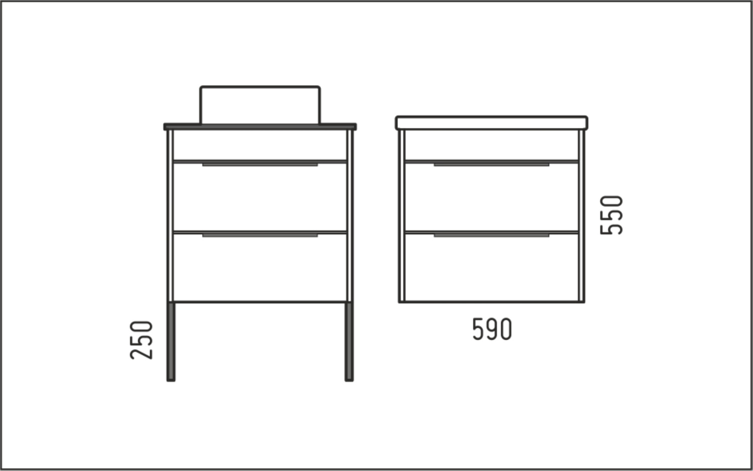 Тумба подвесная Corozo Форест 60 Z2 с раковиной Сомо 60 дуб конзас