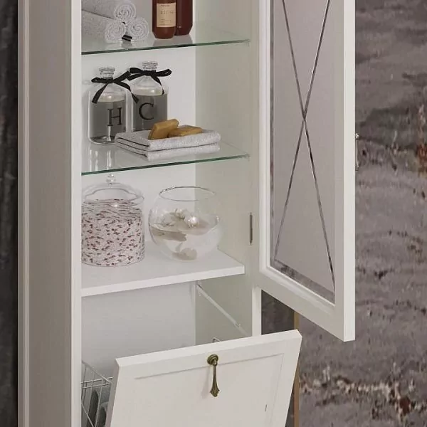 Пенал Opadiris Борджи 45 R с корзиной, слоновая кость