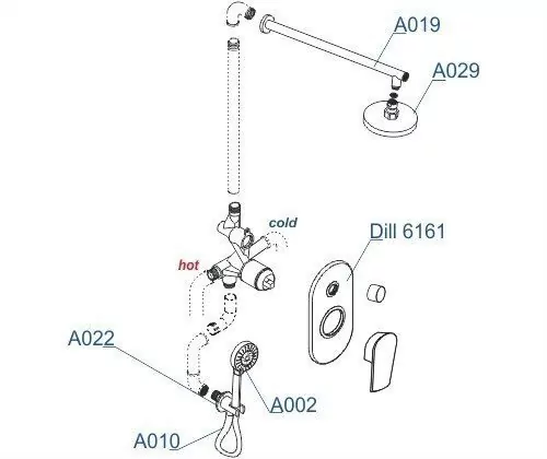 Душевой комплект WasserKraft A16629 хром