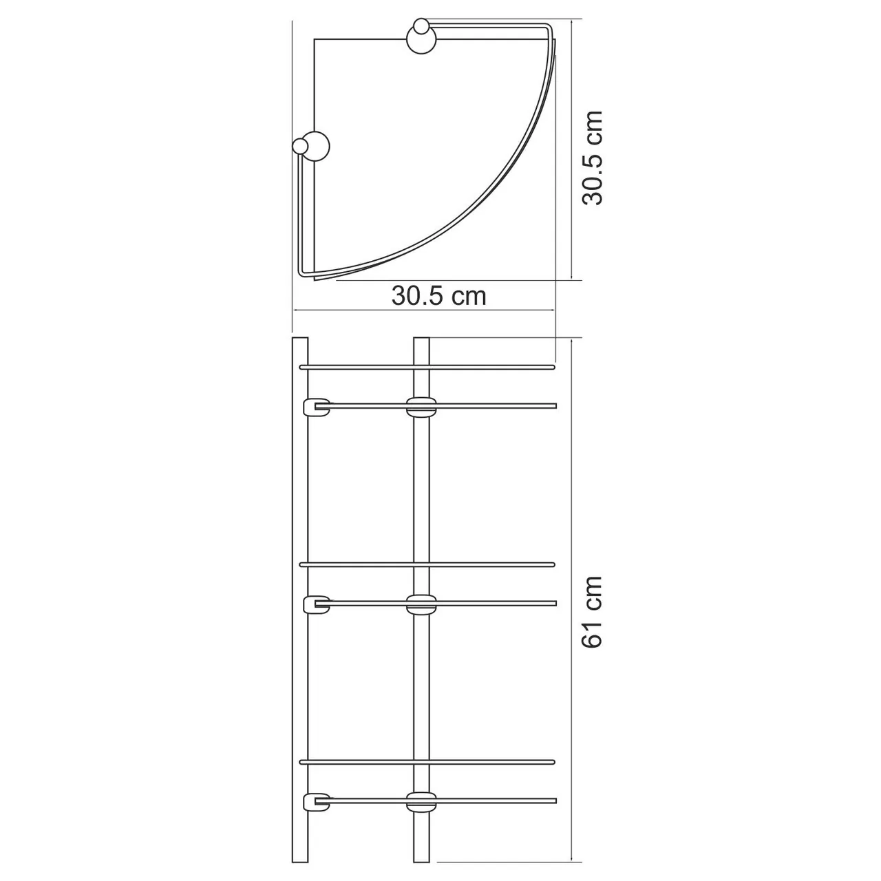 Полка WasserKraft K-3633 темная бронза