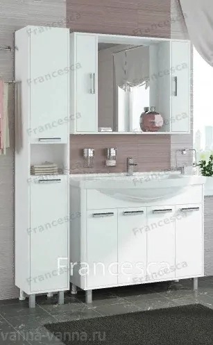 Мебель для ванной Francesca Eco 100 комплект, напольный, белый