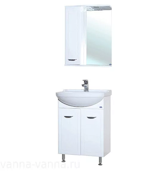 Мебель для ванной Bellezza Классик 60 прямая, комплект, напольный, белый