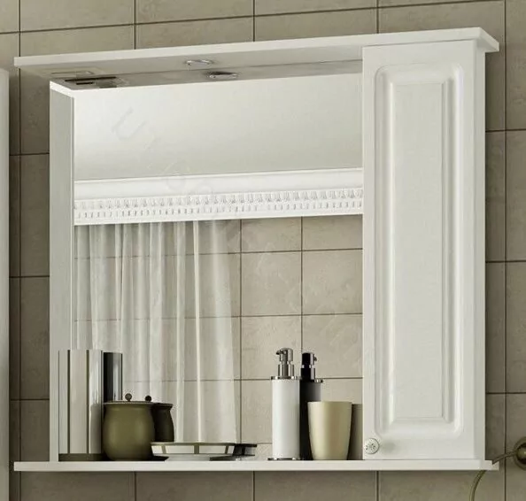 Зеркало с шкафчиком Francesca Империя 85 R свет, белый