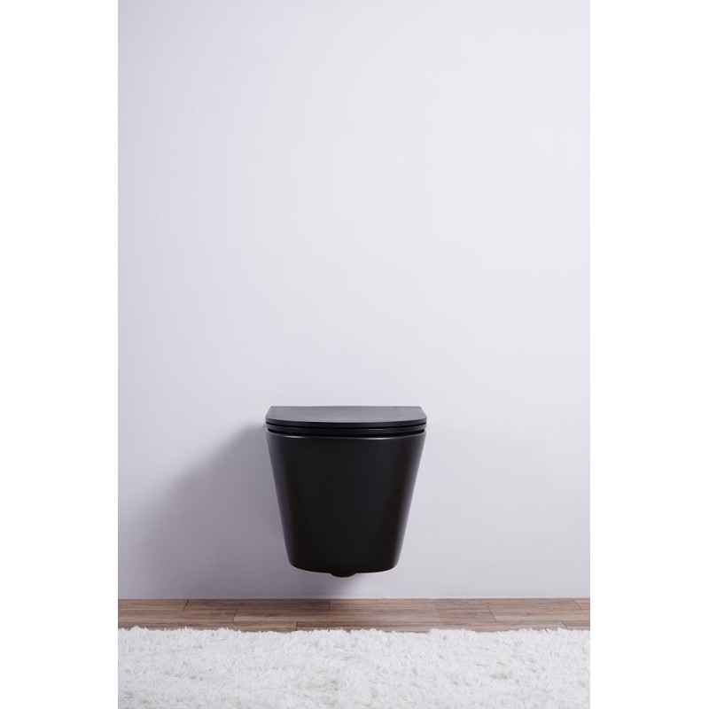 Унитаз подвесной Esbano CLAVEL (Matt Black) 480x360x355