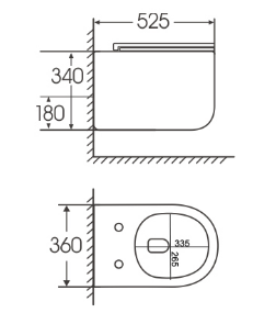 Унитаз Iberica IBERICA BLANCA BILBAO IB.BLN.234.1B1 подвесной, безободковый, белый
