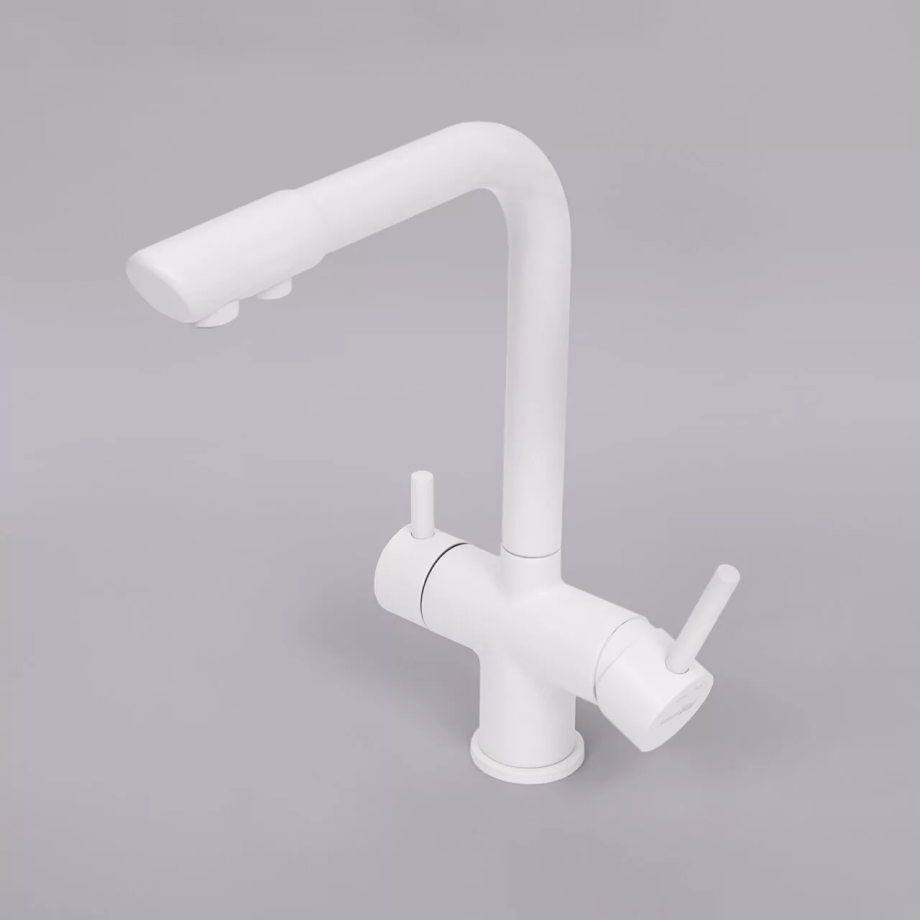 Смеситель для кухни WasserKraft A8357 белый Soft-touch