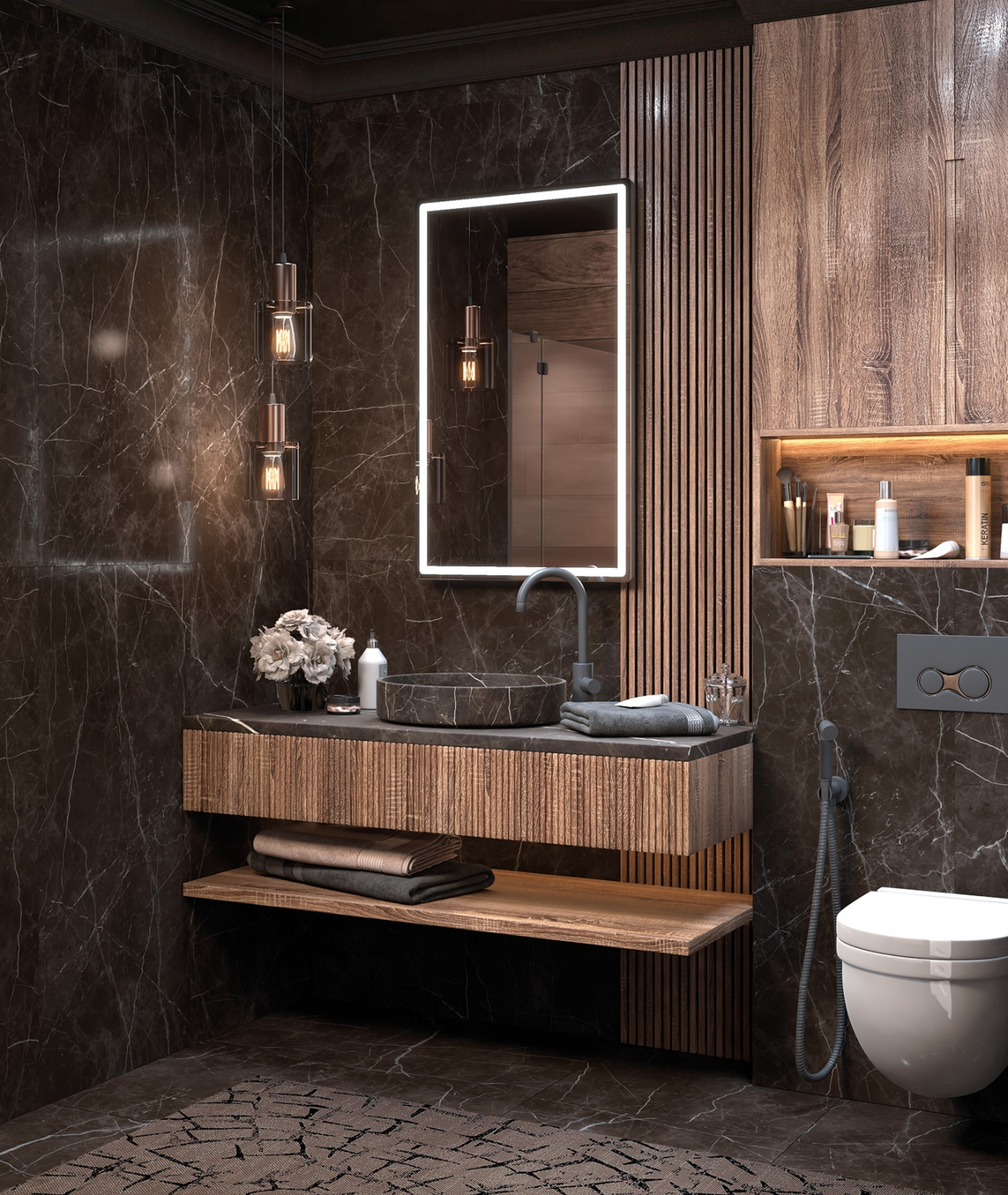Зеркало Vigo Roberta Comfort 60 свет, сенсор, антизапотевание