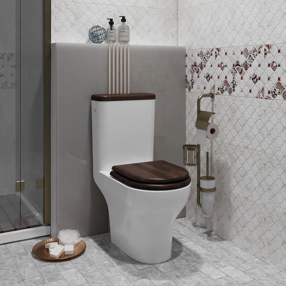 Унитаз-компакт Opadiris Палермо OS24724A белый, антикварный орех