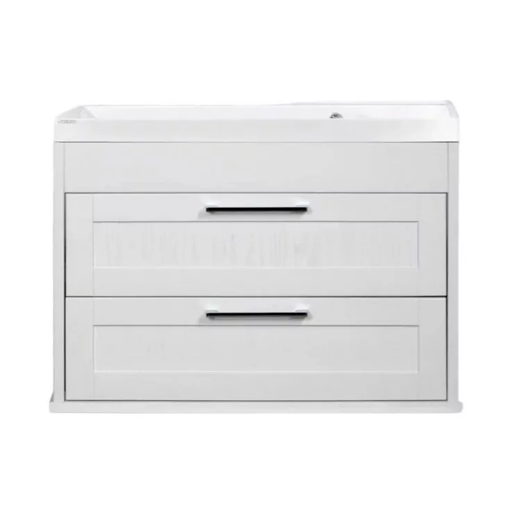 Тумба подвесная ValenHouse Эйвори 80 с раковиной Classic 80, 2 ящика, белая