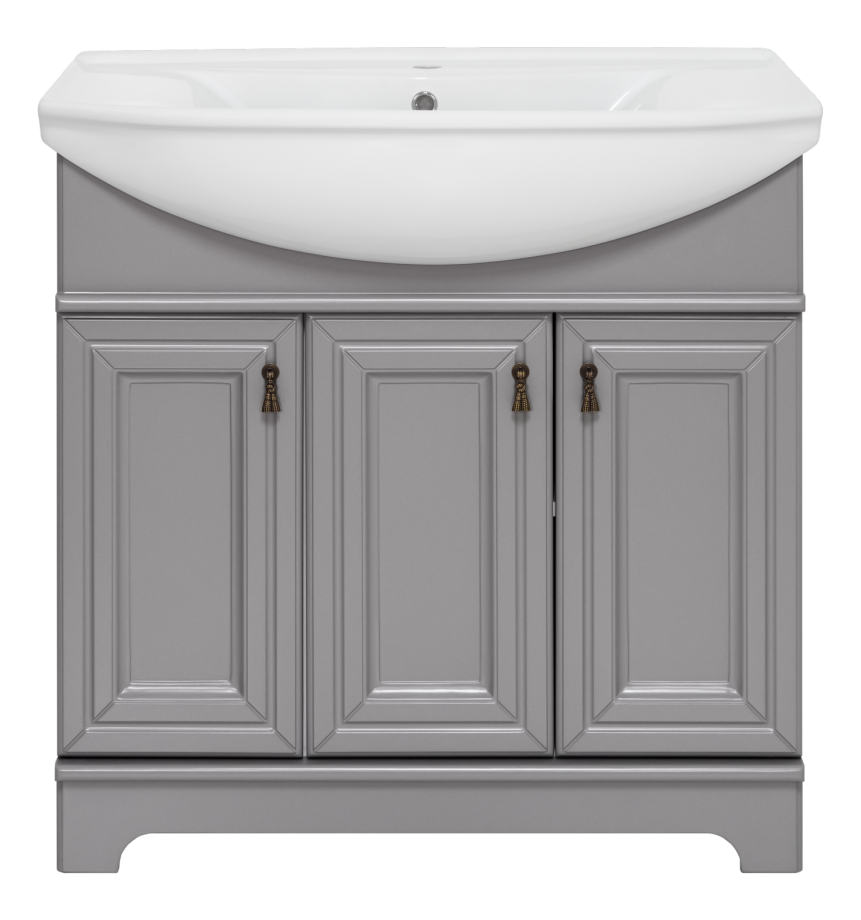 Тумба с раковиной Misty Лувр 85 серый