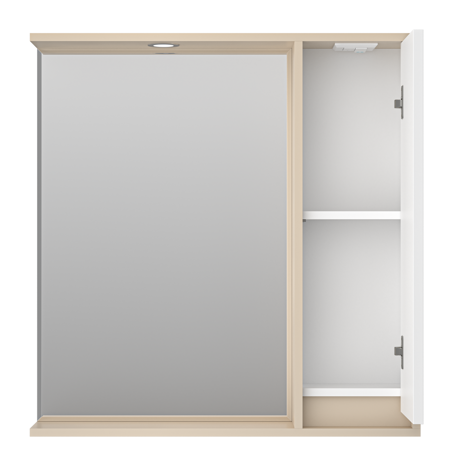 Зеркало-шкаф Brevita Balaton 80 R, белый/бежевый