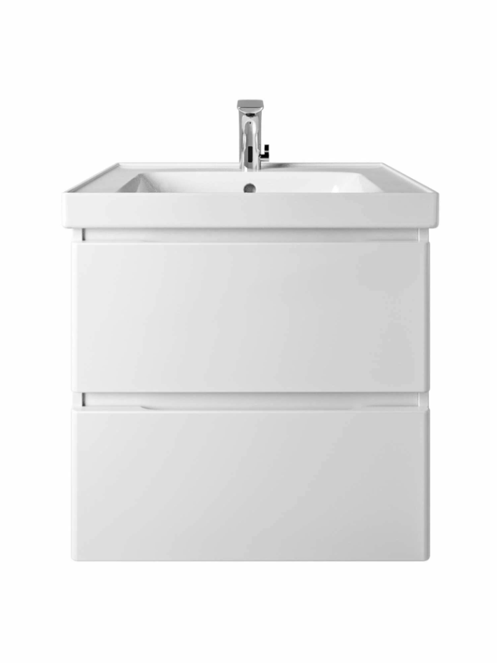 Тумба подвесная SanStar Riana 60 с раковиной Грейс 60 (комплект), белая