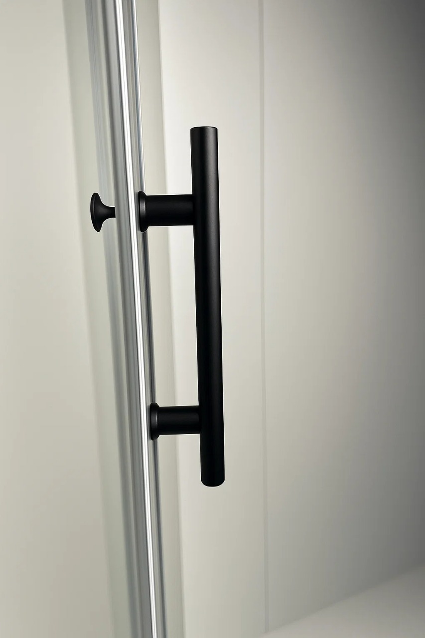 Душевой угол Timo TPSS-90/03C-8, 900*900*2000, профиль черный, стекло прозрачное 8 мм