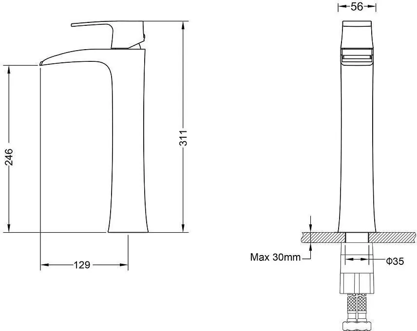 Смеситель для раковины Timo Lumi 4211/00F хром